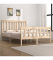 vidaXL Bed Frame Solid Wood Pine 135x190 cm Double