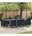 vidaXL Garden Table Anthracite 300 x 100 x 73 cm Poly Rattan