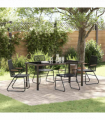 vidaXL Garden Dining Set 5 pcs Black PVC rattan