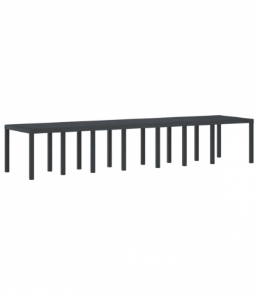 vidaXL Garden Dining Set 15 pcs Anthracite Polt rattan