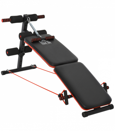 Steel Black Foldable Sit Up Bench Core Workout for Home Gym 137Lx51W x 50-66H cm