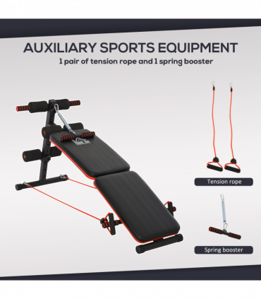 Steel Black Foldable Sit Up Bench Core Workout for Home Gym 137Lx51W x 50-66H cm