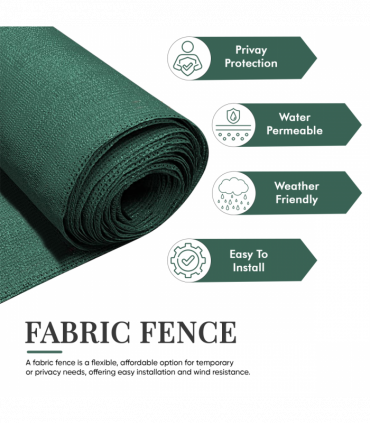 Green Fabric Fence 90gsm - 1.5m x 10m