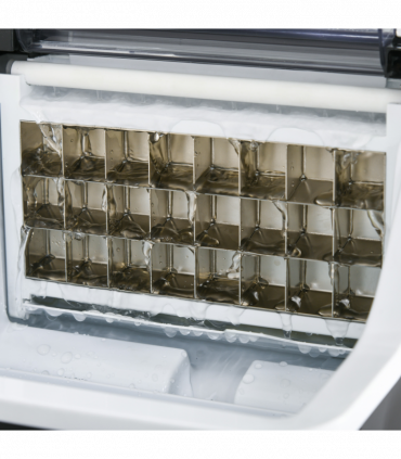 HOMCOM Counter Top Ice Maker Machine with Adjustable Cube Size Scoop Black