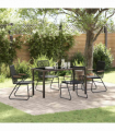 vidaXL Garden Dining Set 5 pcs Black PVC rattan