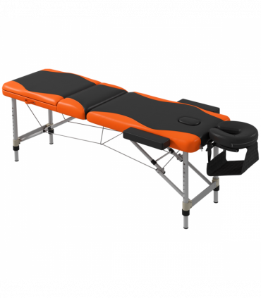 HOMCOM Portable Massage Table Beauty Therapy Couch Bed Spa Aluminum Orange