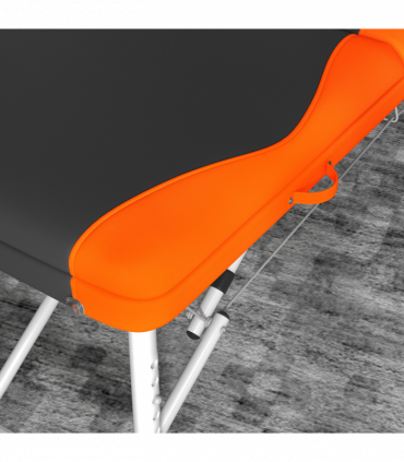 HOMCOM Portable Massage Table Beauty Therapy Couch Bed Spa Aluminum Orange