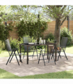 vidaXL Garden Dining Set Folding 5 pcs Anthracite Steel