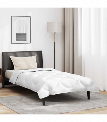 vidaXL Duvet with Pillow 2 pcs White 135 x 220 cm Microfibre