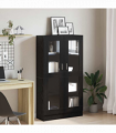 vidaXL Book Cabinet Black oak 82.5 x 30.5 x 150 cm Engineered Wood