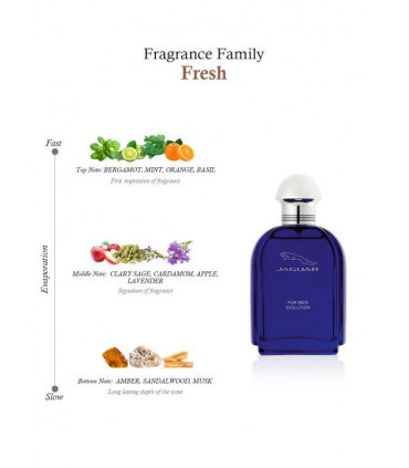Jaguar for Men Evolution  Eau De Toilette Spray 100ml