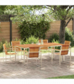 vidaXL Garden Dining Set 7 pcs Solid Wood Acacia