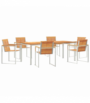 vidaXL Garden Dining Set 7 pcs Solid Wood Acacia
