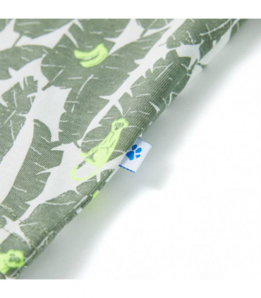 Kids' T-shirt Ecru and Dark Ivy 116