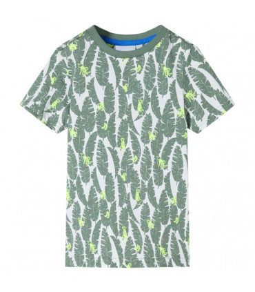 Kids' T-shirt Ecru and Dark Ivy 92