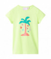 Kids' T-shirt Fluo Yellow 128