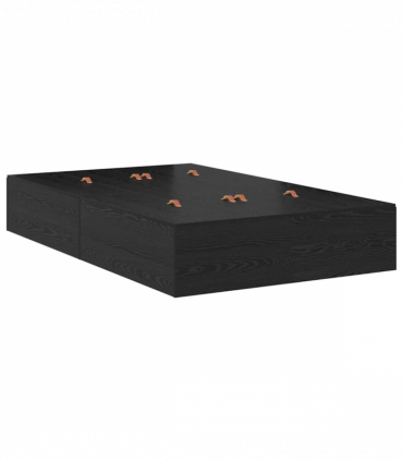 vidaXL Bed Frame Black oak 200 x 120 x 31.5 cm Engineered wood