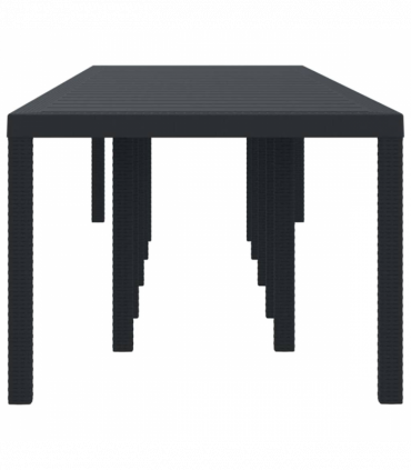 vidaXL Garden Table Anthracite 350 x 100 x 73 cm Poly Rattan