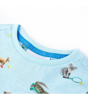 Kids' T-shirt Light Blue Melange 104