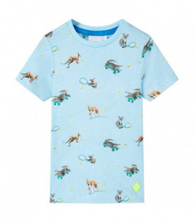 Kids' T-shirt Light Blue Melange 116