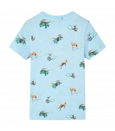 Kids' T-shirt Light Blue Melange 116