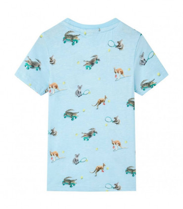 Kids' T-shirt Light Blue Melange 128