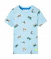 Kids' T-shirt Light Blue Melange 140