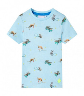 Kids' T-shirt Light Blue Melange 92