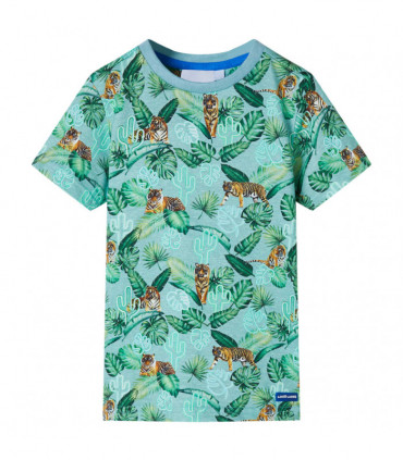 Kids' T-shirt Light Green Melange 116