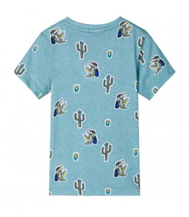 Kids' T-shirt Light Green Melange 116