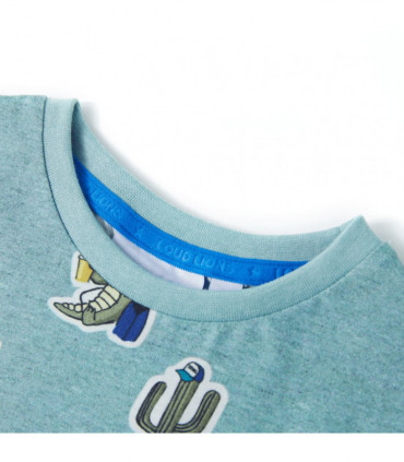 Kids' T-shirt Light Green Melange 140