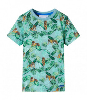 Kids' T-shirt Light Green Melange 92