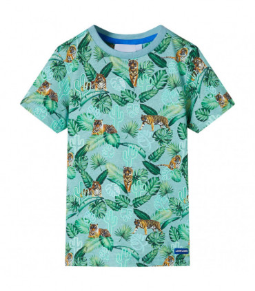 Kids' T-shirt Light Green Melange 92