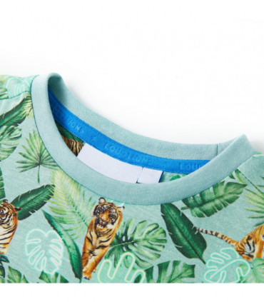 Kids' T-shirt Light Green Melange 92