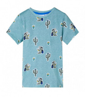 Kids' T-shirt Light Green Melange 92