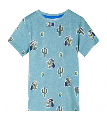 Kids' T-shirt Light Green Melange 92