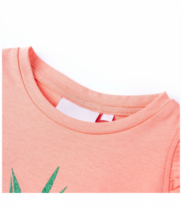 Kids' T-shirt Neon Coral 104