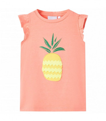 Kids' T-shirt Neon Coral 128