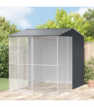 vidaXL Bird Cage Anthracite 215 x 310 x 247 cm Galvanised steel