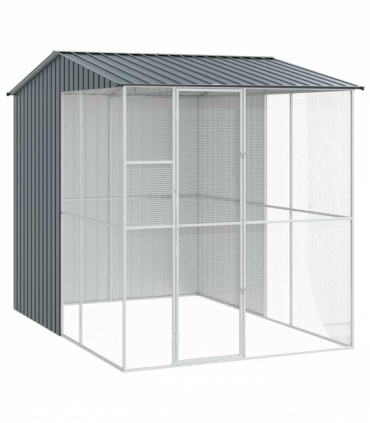 vidaXL Bird Cage Anthracite 215 x 310 x 247 cm Galvanised steel