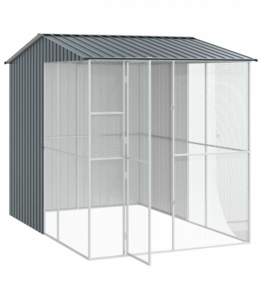 vidaXL Bird Cage Anthracite 215 x 310 x 247 cm Galvanised steel