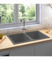 vidaXL Kitchen Sink Grey 76 x 48 x 30 cm Granite