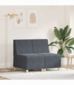 vidaXL Modular Sofa Unit Armless 2 pcs Dark grey 55 x 74 x 82 cm