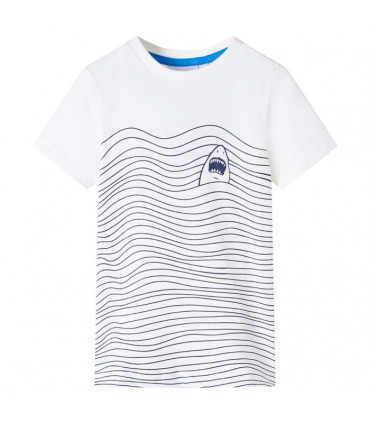 Kids' T-shirt Shark Print Ecru 104