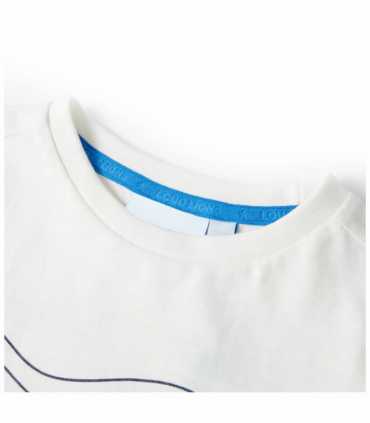 Kids' T-shirt Shark Print Ecru 116