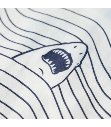 Kids' T-shirt Shark Print Ecru 116