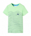 Kids' T-shirt Shark Print Neon Green 116