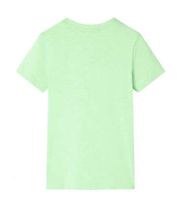Kids' T-shirt Shark Print Neon Green 116
