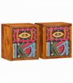 vidaXL Bedside Cabinet 2 pcs Brown 35 x 30 x 40 cm Solid acacia wood
