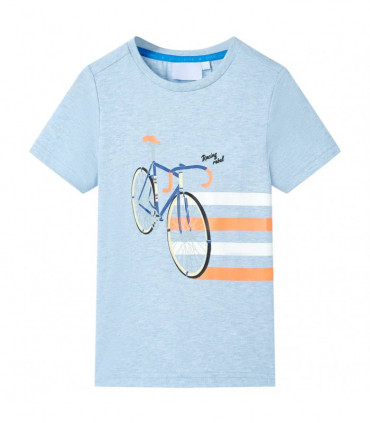 Kids' T-shirt Soft Blue Melange 116